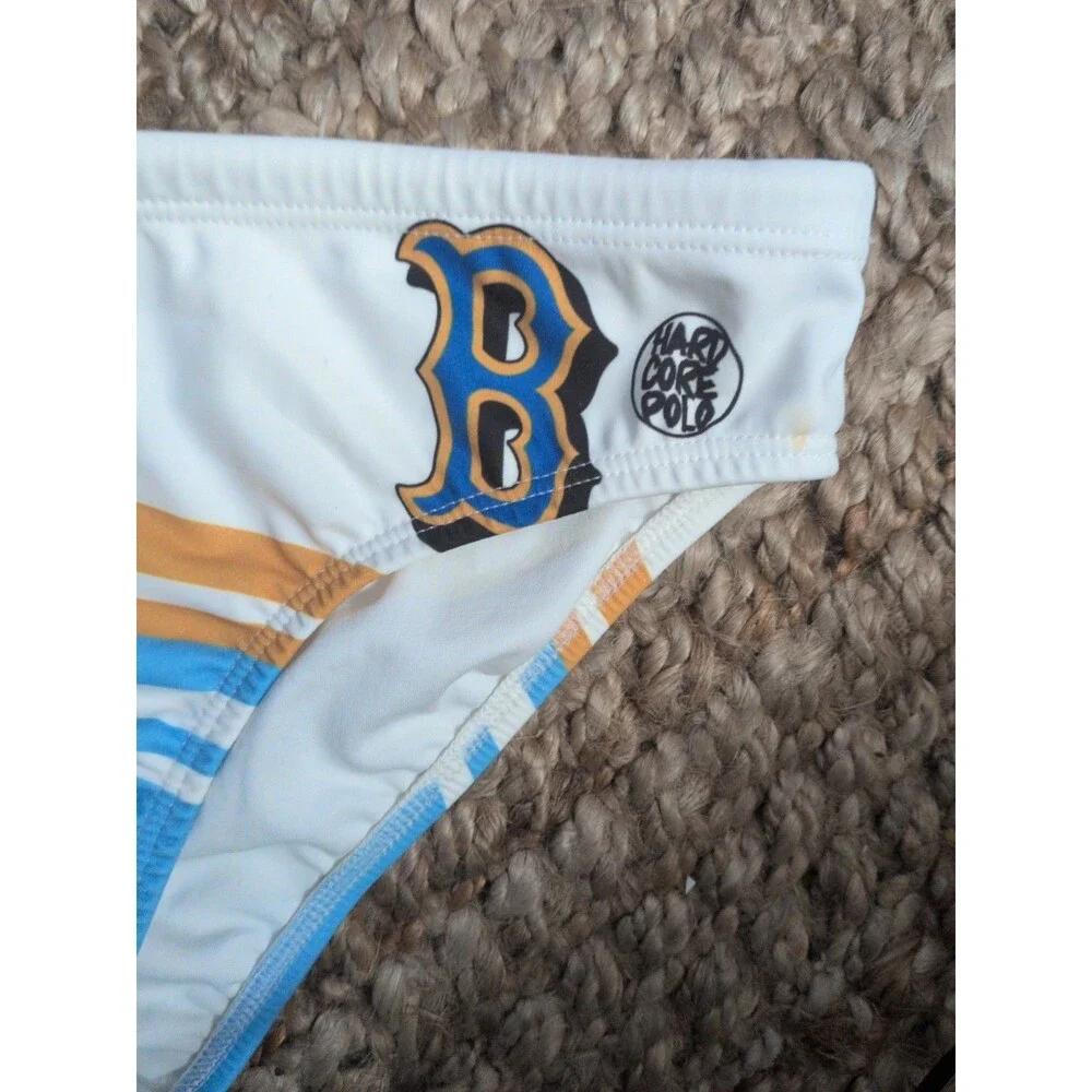 Hardcore Polo UCLA Swim/ Dive/ Water Polo Brief, Size 34 Colorful BRUIN'S